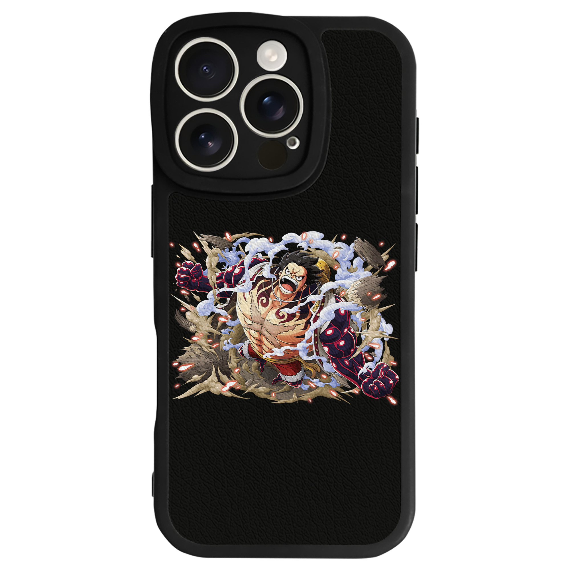 （画像用） ワンピース モンキー・D・ルフィ ONE PIECE Monkey D. Luffy 【iPhone 16シリーズ対応】シリコンスマホケース（レザー調） 材質：シリコン